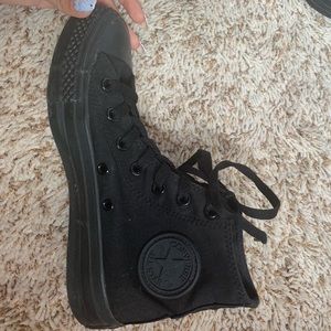 All Black High Top Converse